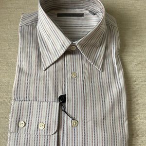 John Varvatos classic men’s dress shirt, neck 15.5R, NWT, sky blue 100% cotton